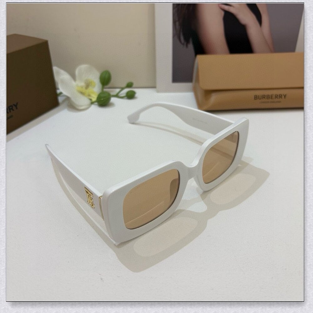 Burberry White Square Sunglasses